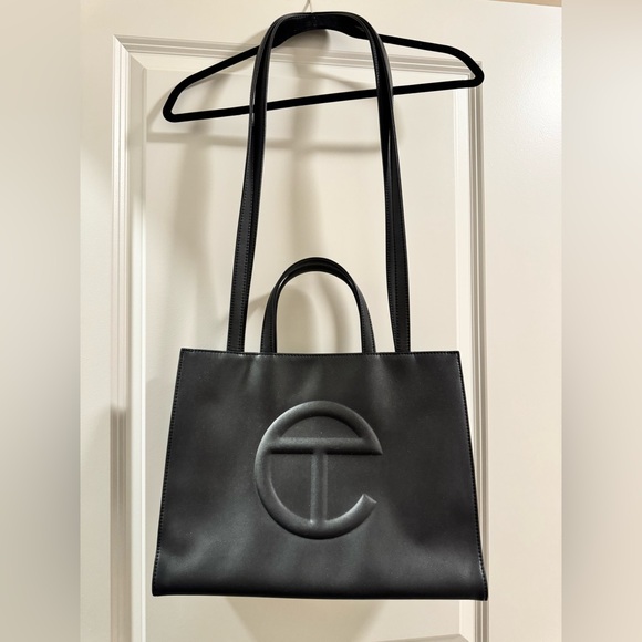 Telfar Handbags - Telfar Classic Black Medium Shopping Tote Bag